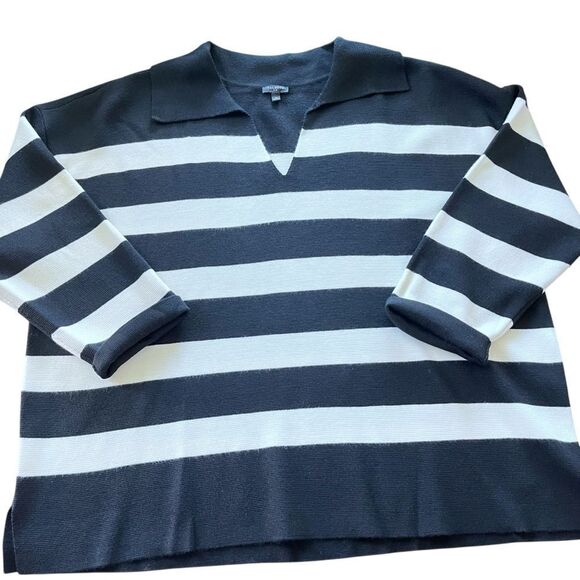 Talbots Milano Wool Striped Pullover Sweater - Picture 4 of 7